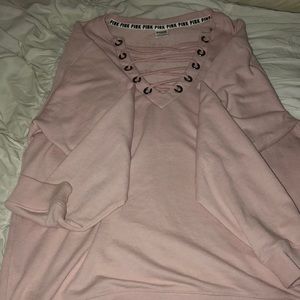 PINK Tie-Up Sweatshirt
